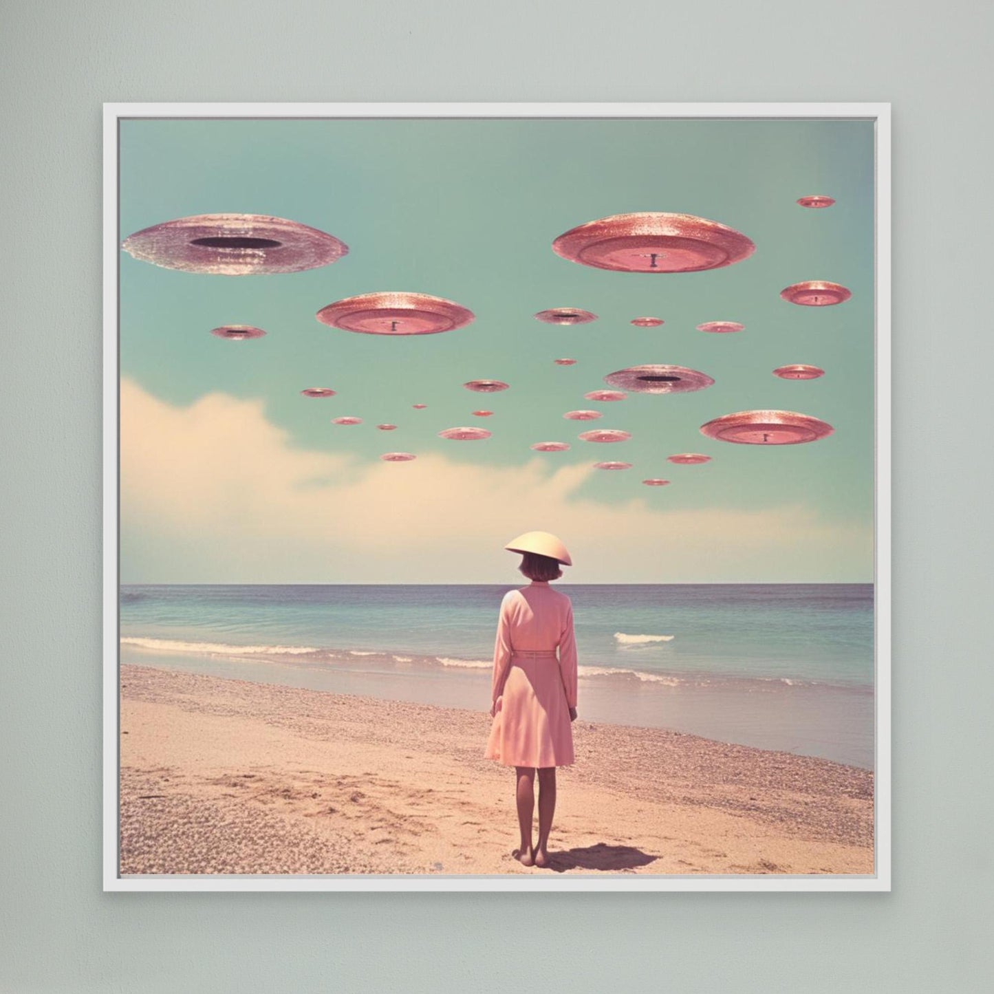 Space Beach Collage Art by Samantha Hearn