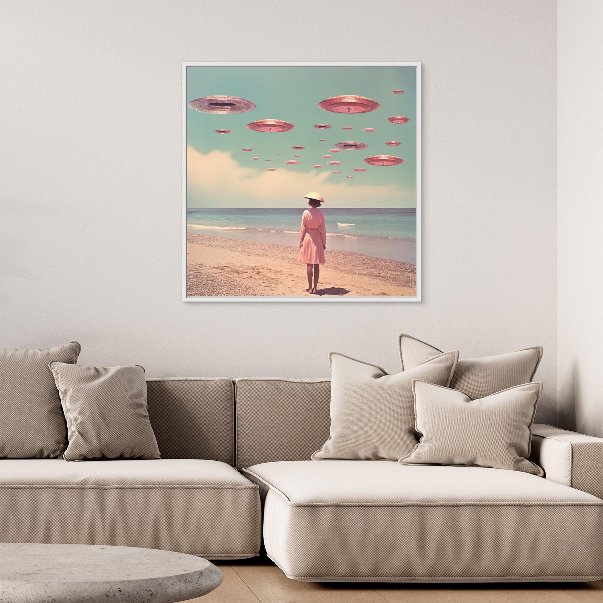 Space Beach Collage Art by Samantha Hearn