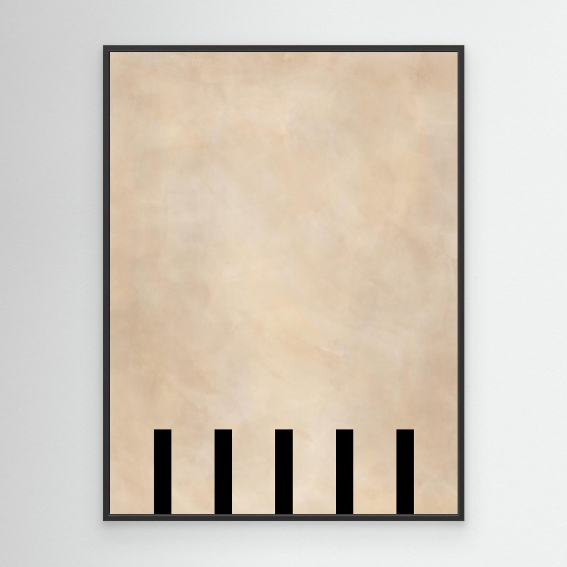 Beige Geometric Painting by Elena Ristova