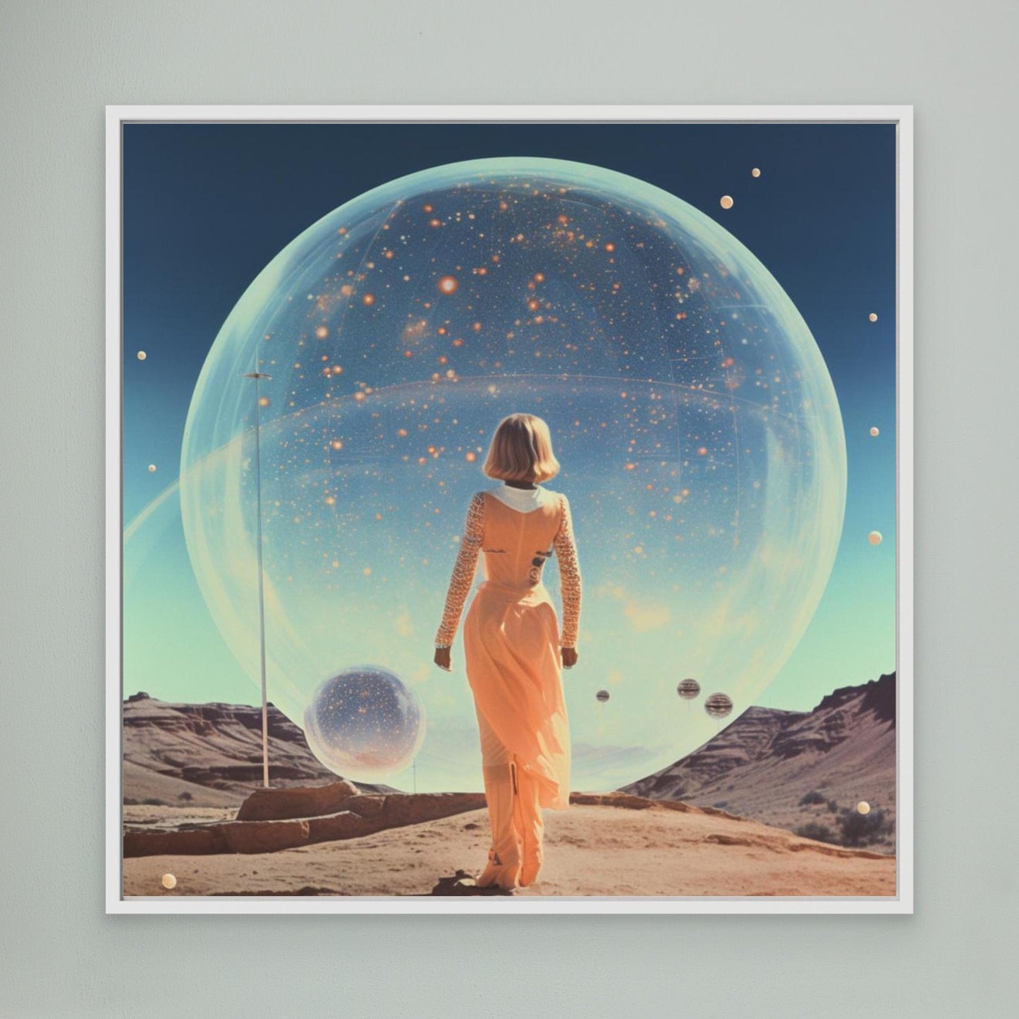 Vintage Space Collage Orb Art by Samantha Hearn