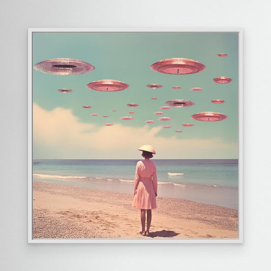 Space Beach Collage Art by Samantha Hearn