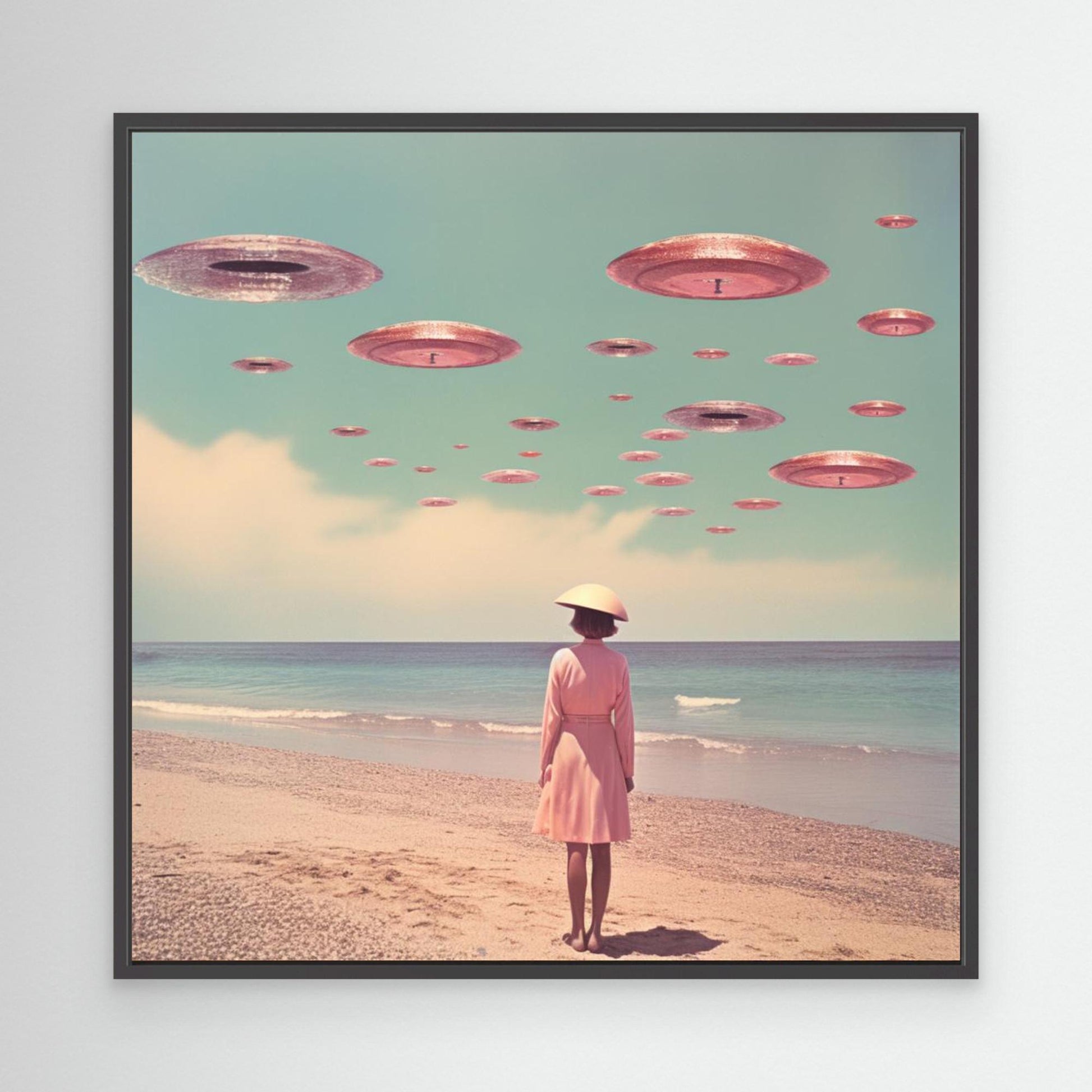 Space Beach Collage Art by Samantha Hearn