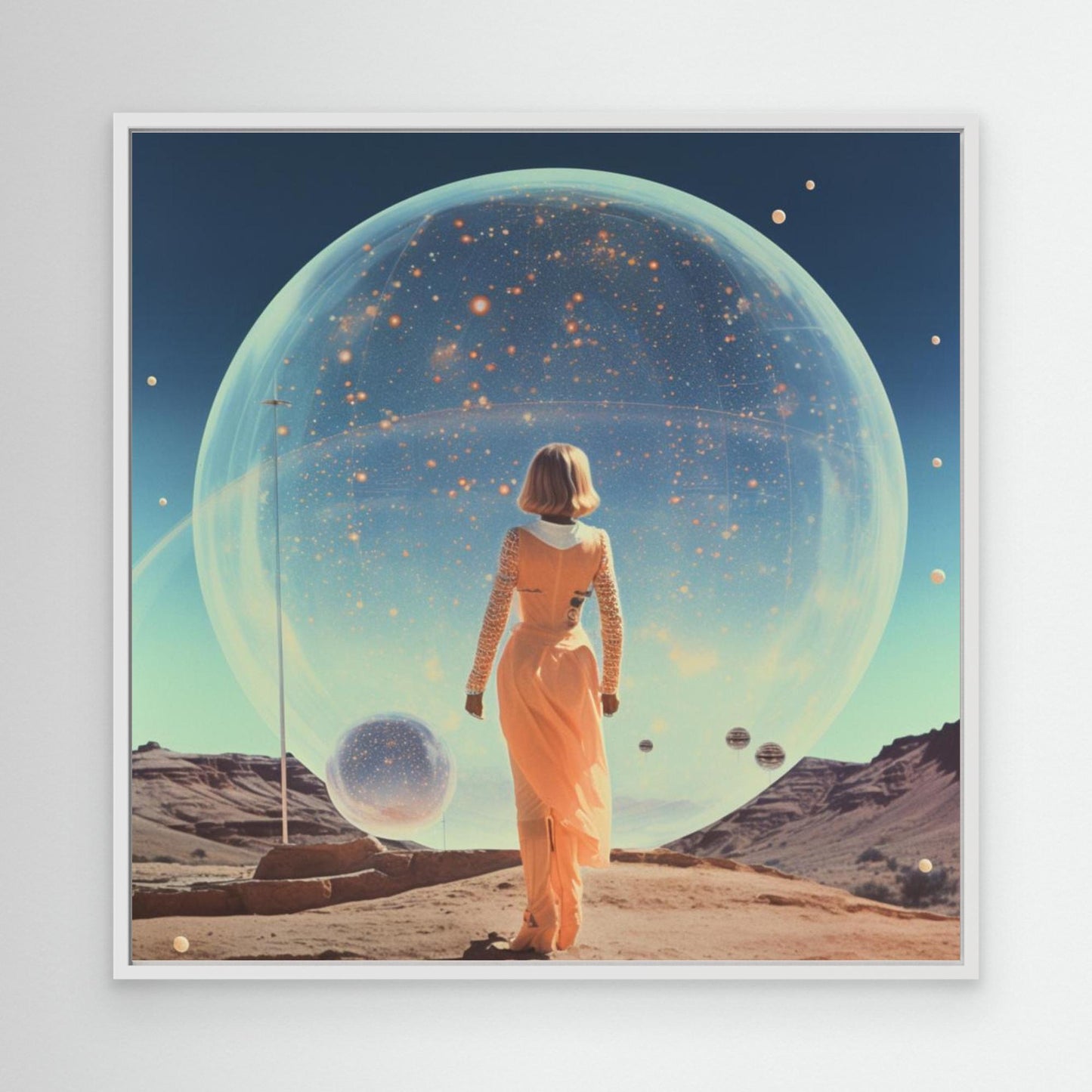 Vintage Space Collage Orb Art by Samantha Hearn